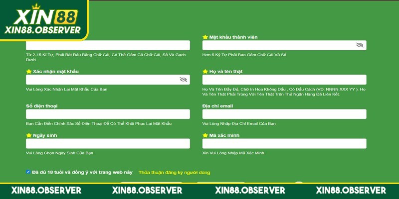 Đăng ký Xin88 rất nhanh chóng và thuận tiện theo hướng dẫn chuẩn